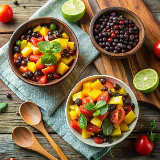 Kolorowa Kompozycja z Czarną Fasolą